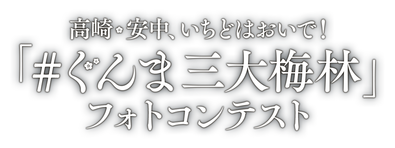 高崎・安中、いちどはおいで!「#ぐんま三大梅林」フォトコンテスト